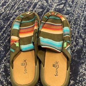 Sanuk Mens Sandals Colorful Pattern Size 10